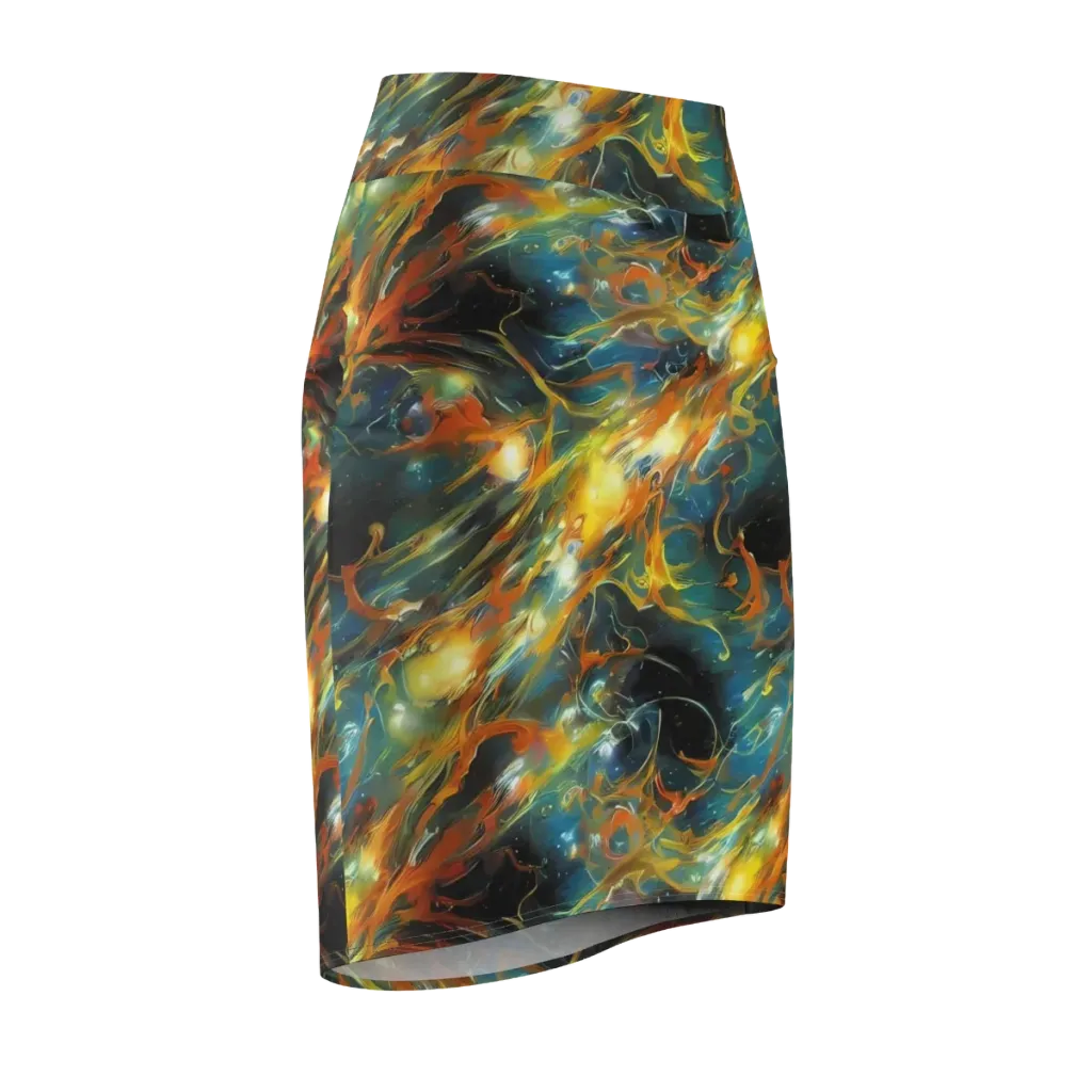 Cheng Wallis Whirl on Pencil Skirt — Front Side