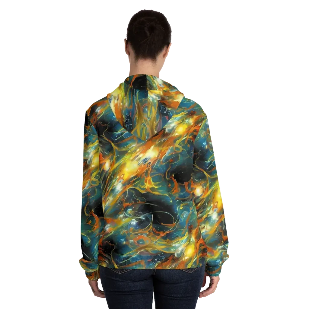 Cheng Wallis Whirl on Women's Full-Zip Hoodie — Back On Person
