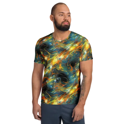 Cheng Wallis Whirl on a Men's Athletic T-Shirt