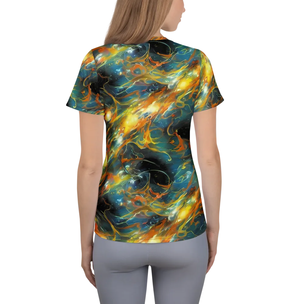 Cheng Wallis Whirl on Women's Athletic T-Shirt — Back