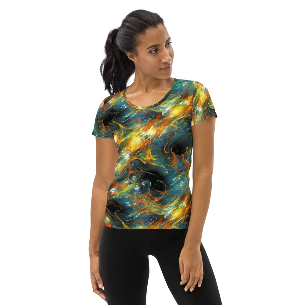 Cheng Wallis Whirl on Women's Athletic T-Shirt — Front