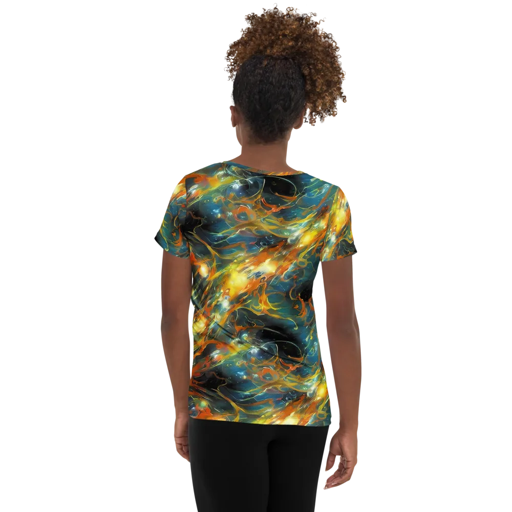 Cheng Wallis Whirl on Women's Athletic T-Shirt — Back