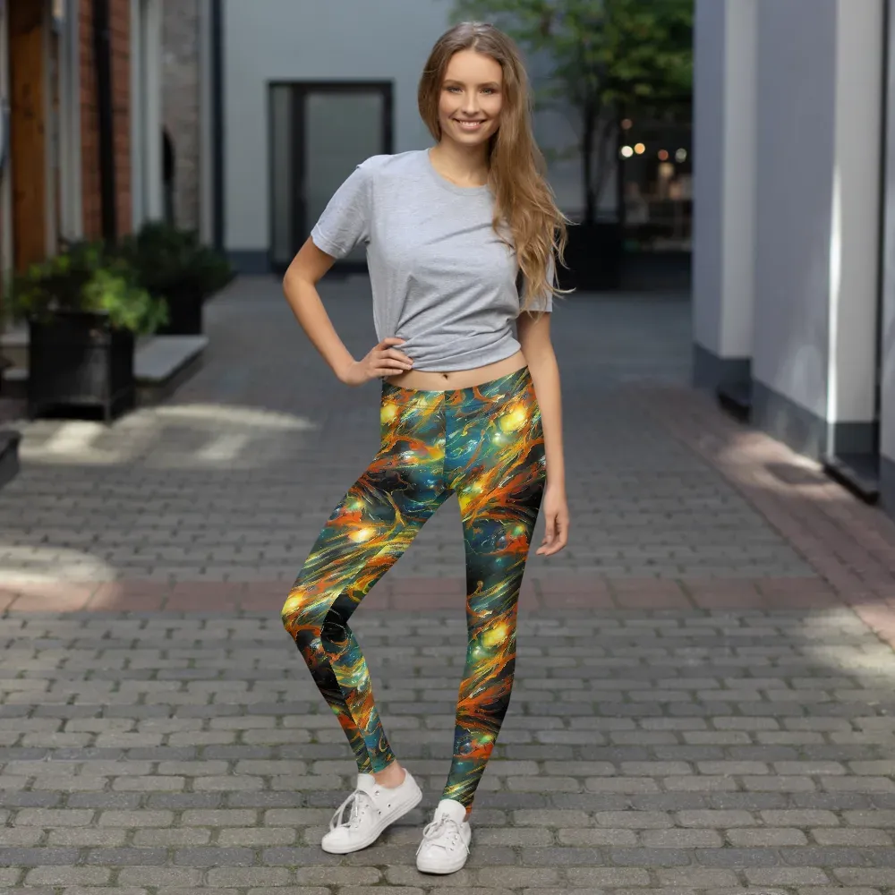 Cheng Wallis Whirl on Leggings — Front