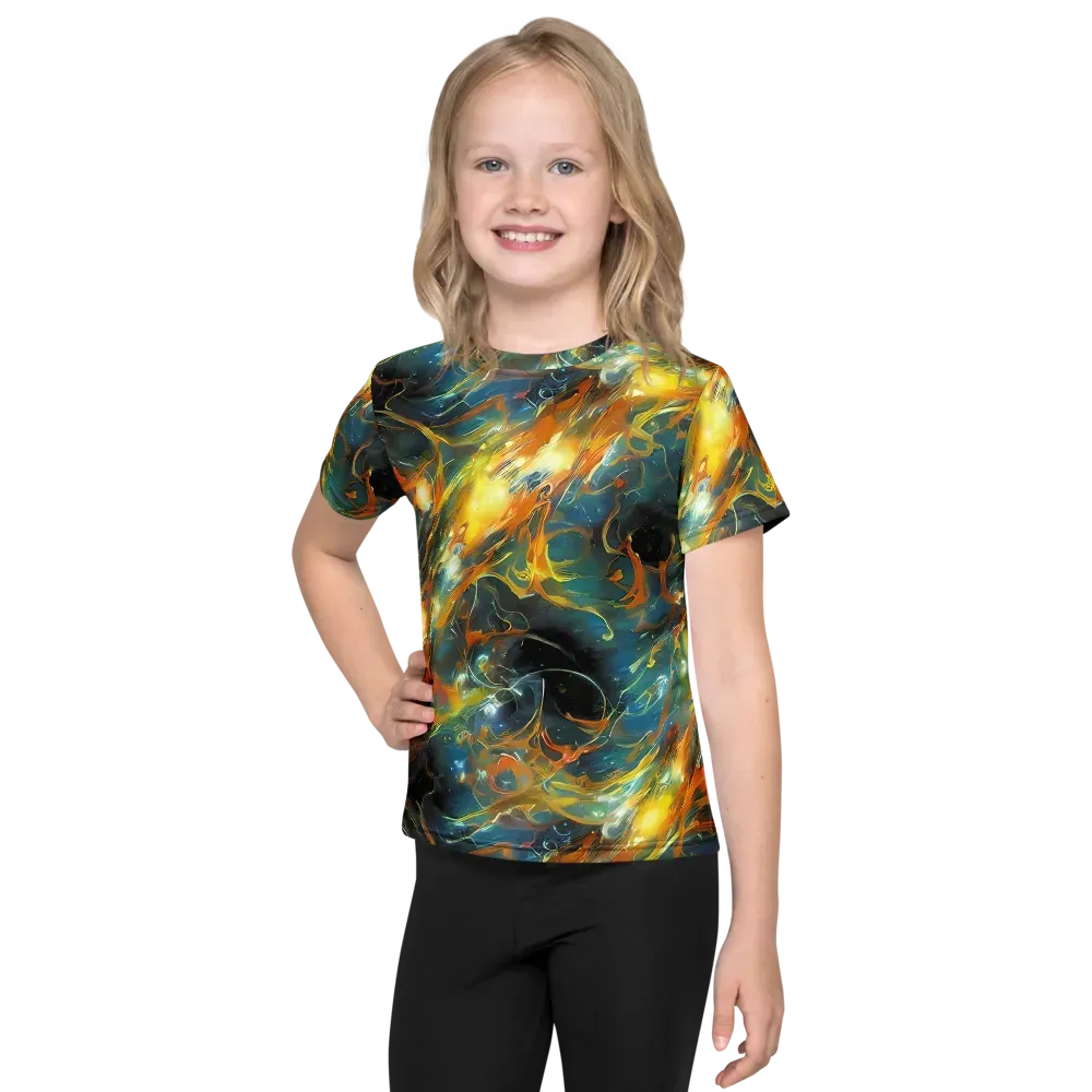 Cheng Wallis Whirl on Kids Crew Neck T-Shirt — Front