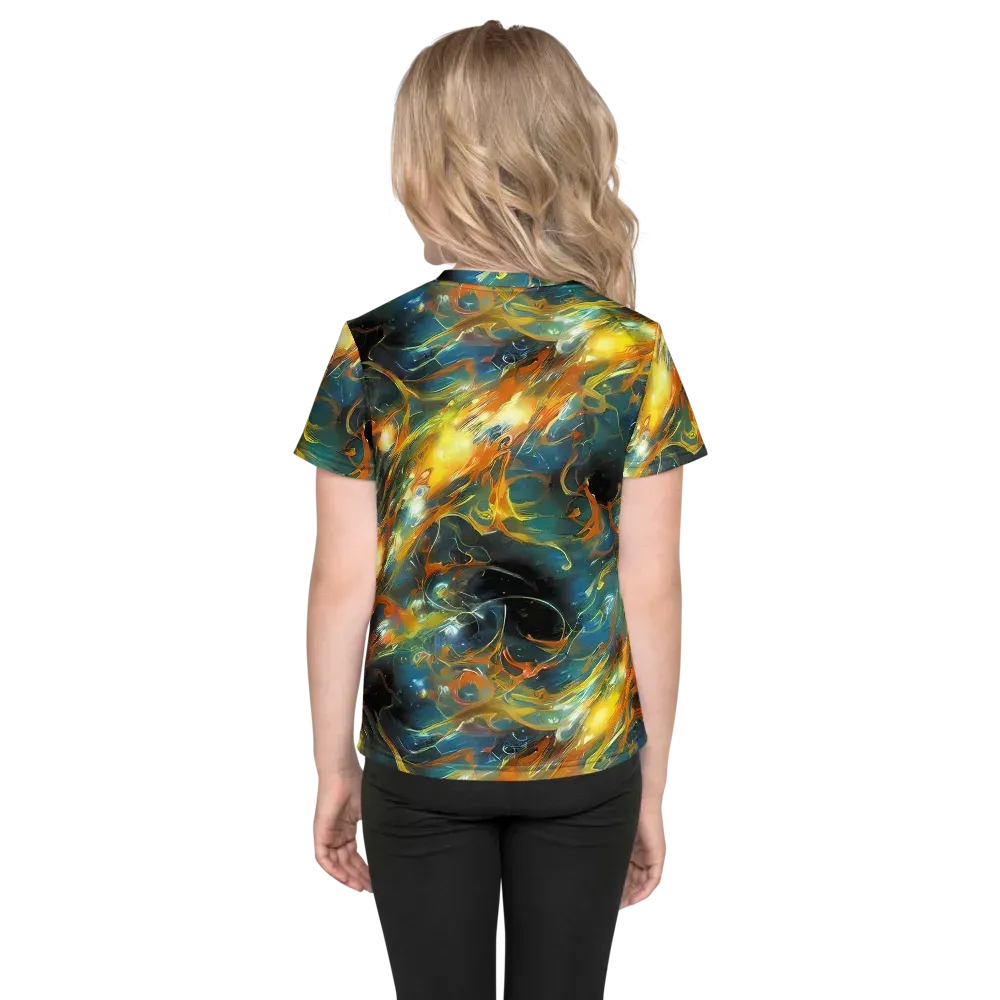 Cheng Wallis Whirl on Kids Crew Neck T-Shirt — Back