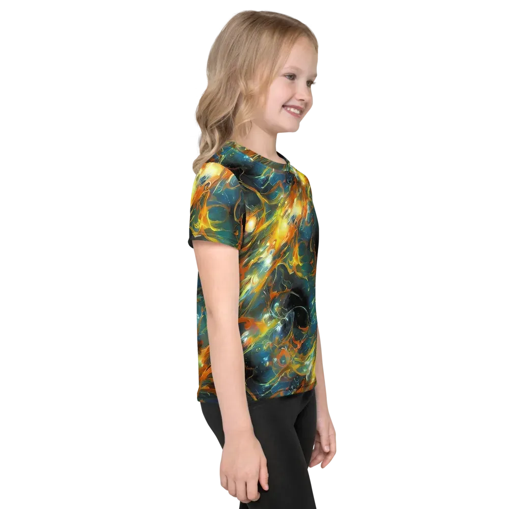 Cheng Wallis Whirl on Kids Crew Neck T-Shirt — Right