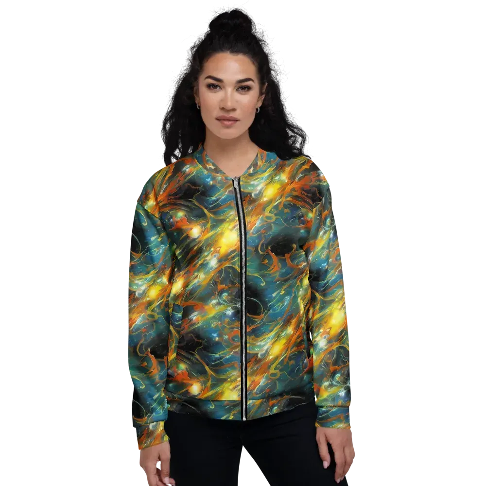 Cheng Wallis Whirl on Bomber Jacket — Front