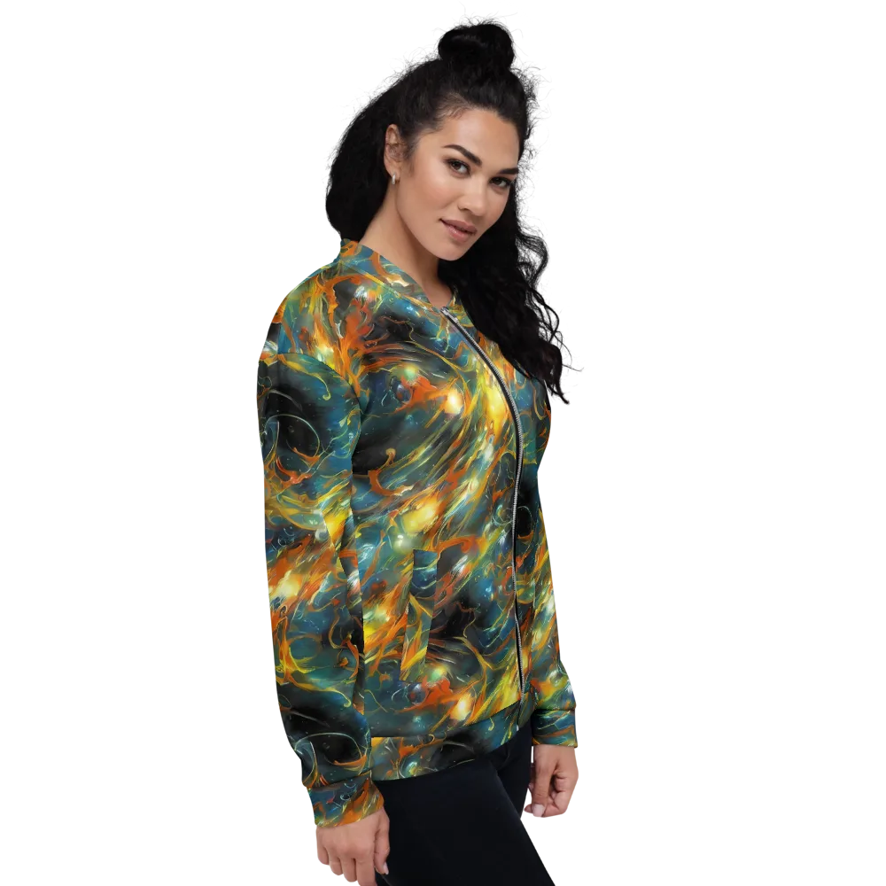 Cheng Wallis Whirl on Bomber Jacket — Right