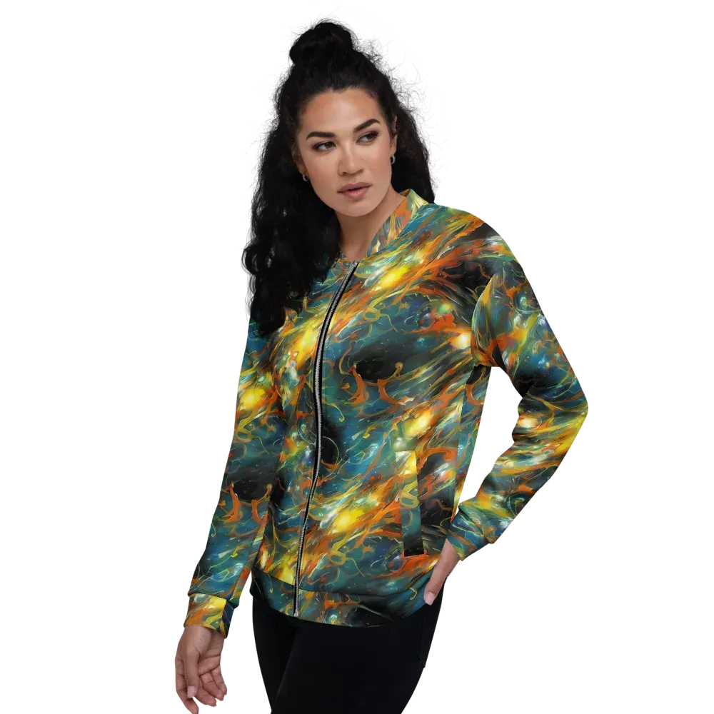 Cheng Wallis Whirl on Bomber Jacket — Left
