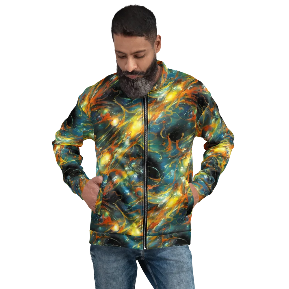 Cheng Wallis Whirl on Bomber Jacket — Front