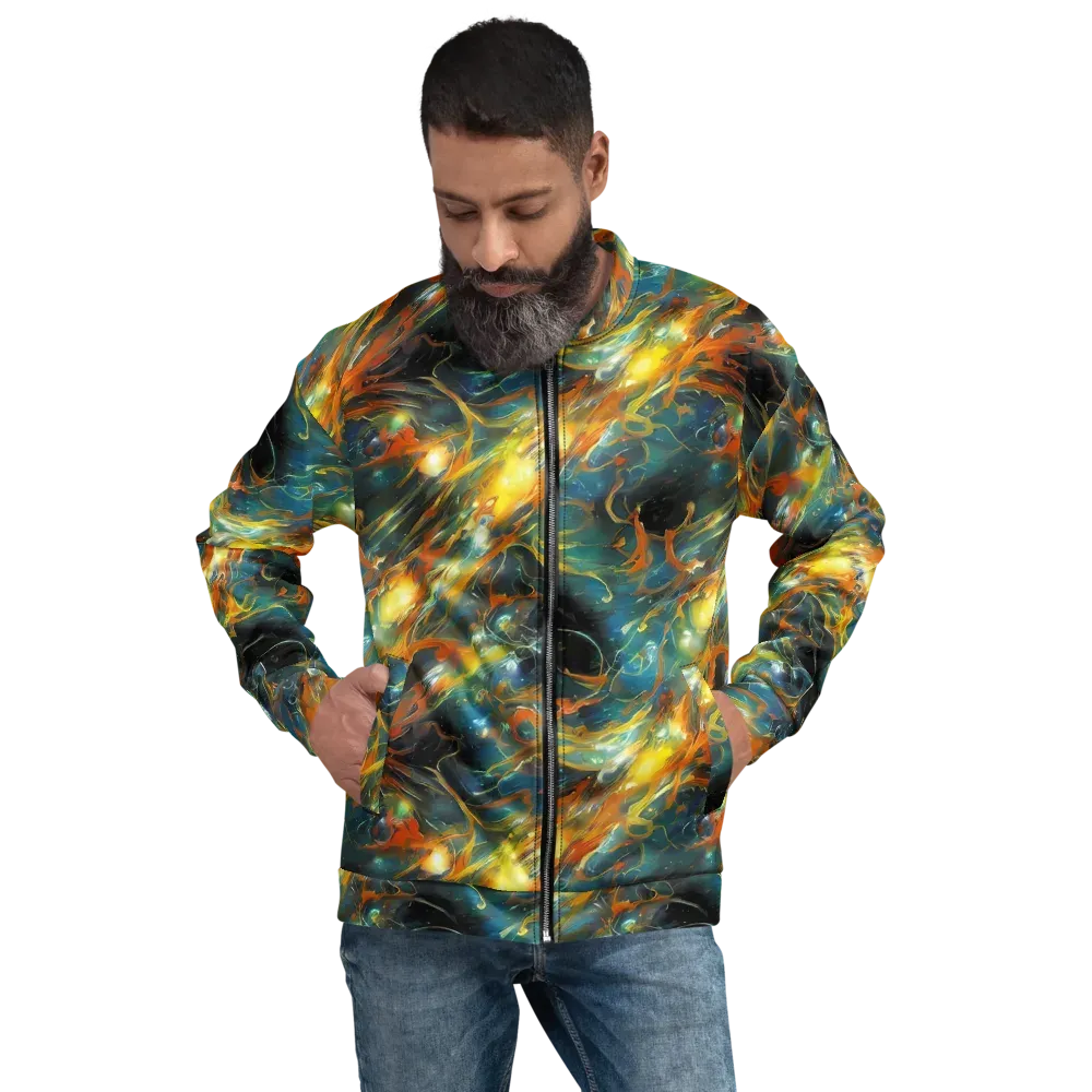Cheng Wallis Whirl on Bomber Jacket — Front