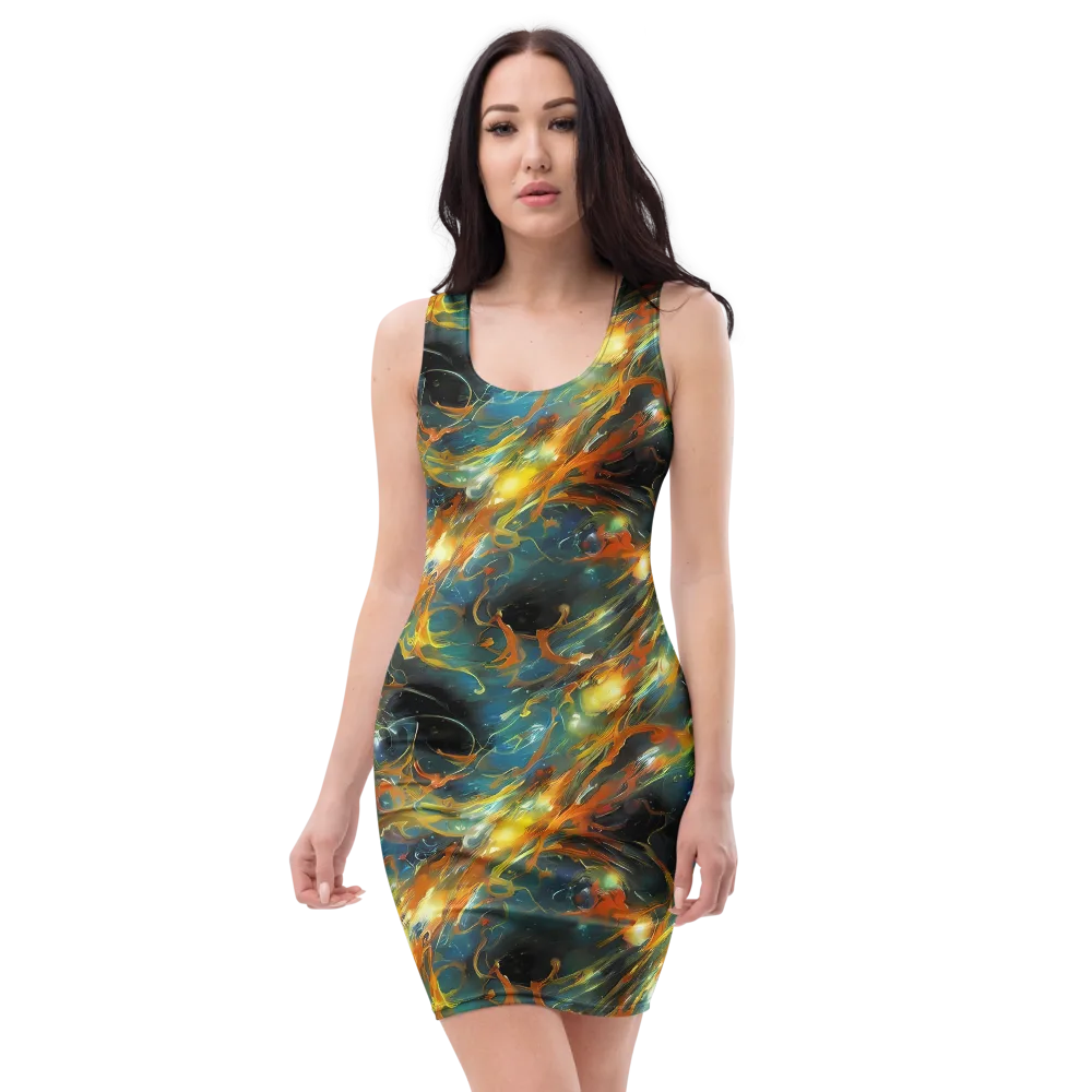 Cheng Wallis Whirl on Bodycon Dress — Front