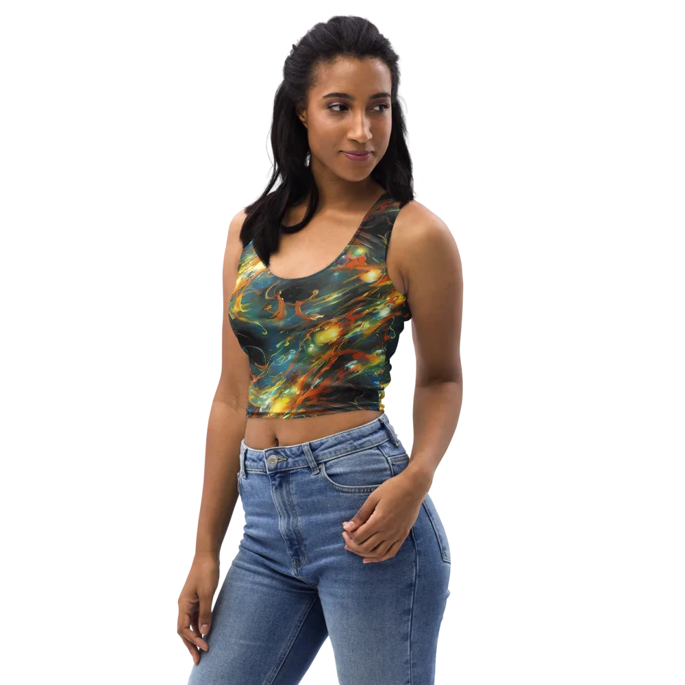 Cheng Wallis Whirl on Crop Top — Left Front