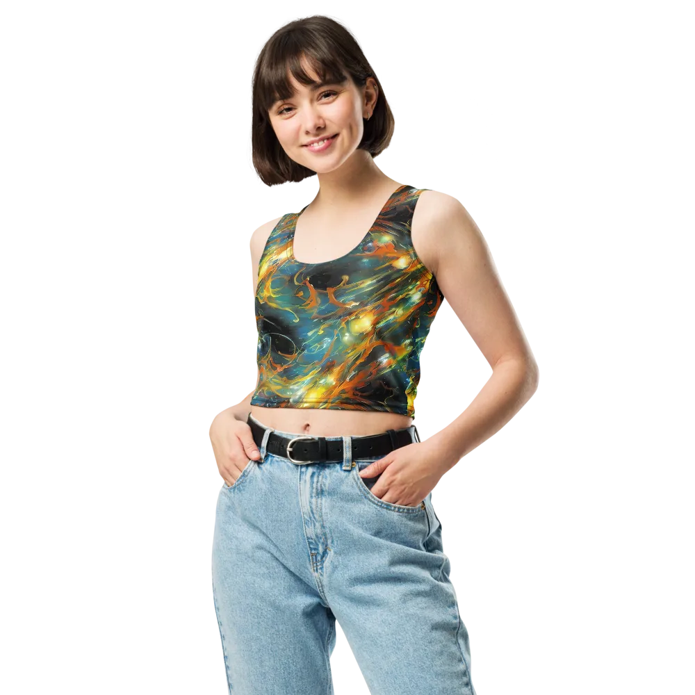 Cheng Wallis Whirl on Crop Top — Front