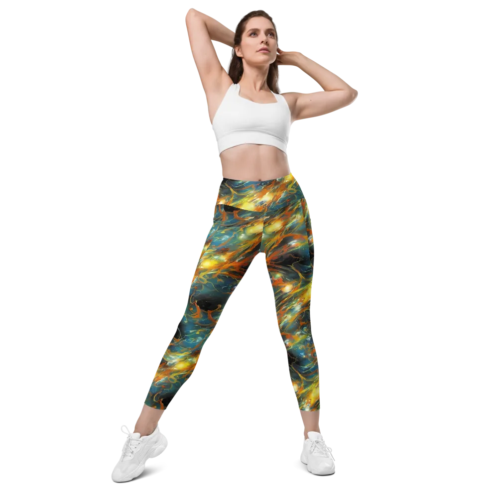 Cheng Wallis Whirl on Leggings with Pockets — Front