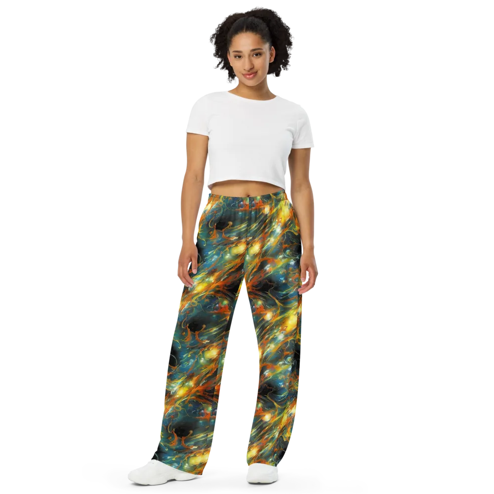 Cheng Wallis Whirl on Wide-Leg Pants — Front