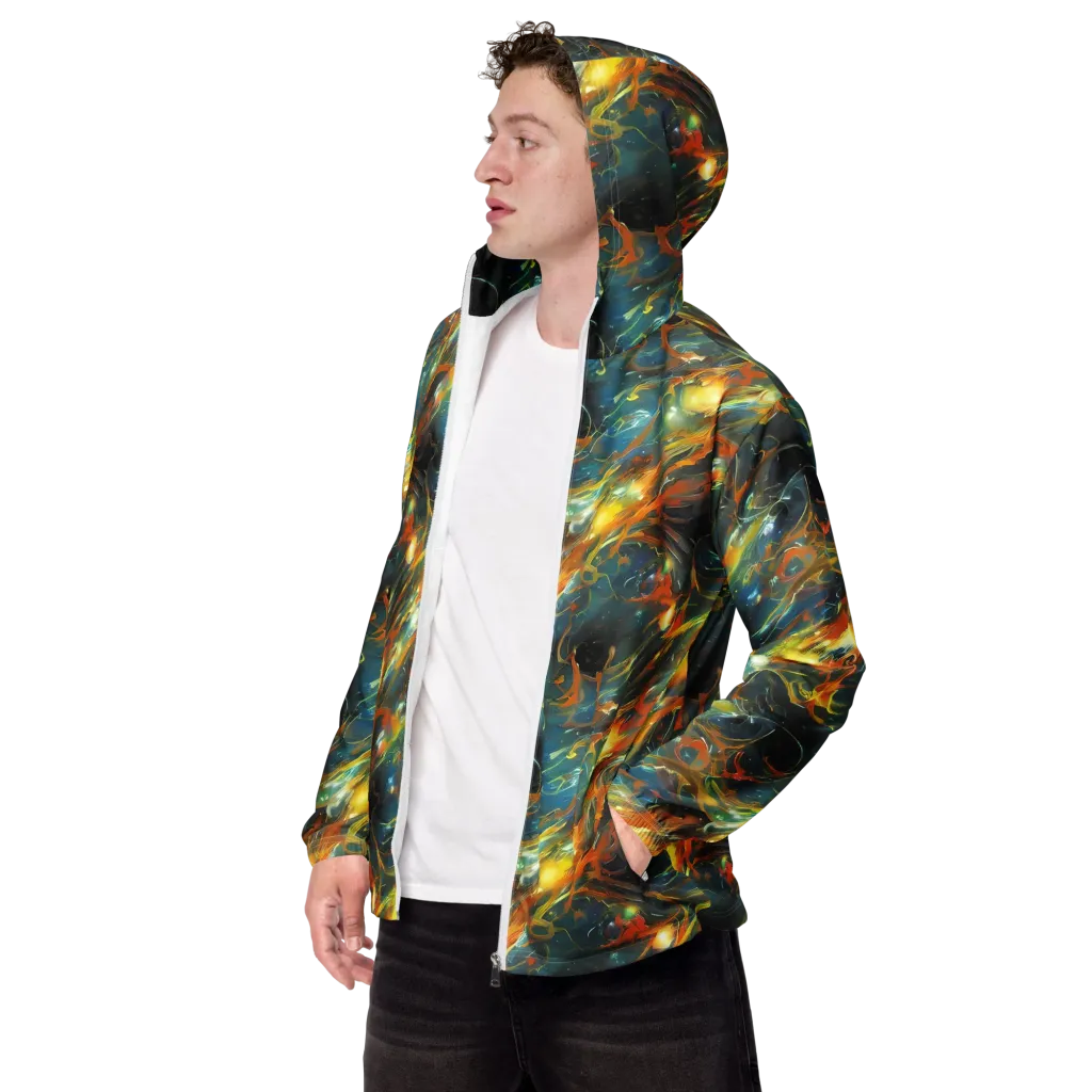 Cheng Wallis Whirl on Men's Windbreaker — Left Front