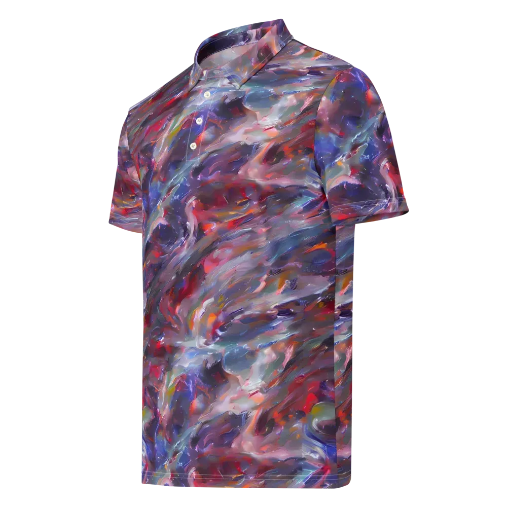 Nihei Nightscape on Men's Slim Fit Polo Shirt — Left Front