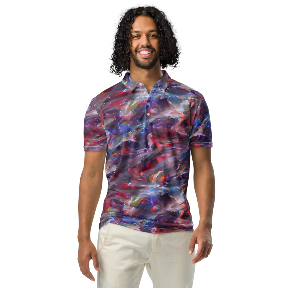 Nihei Nightscape on Men's Slim Fit Polo Shirt — Front
