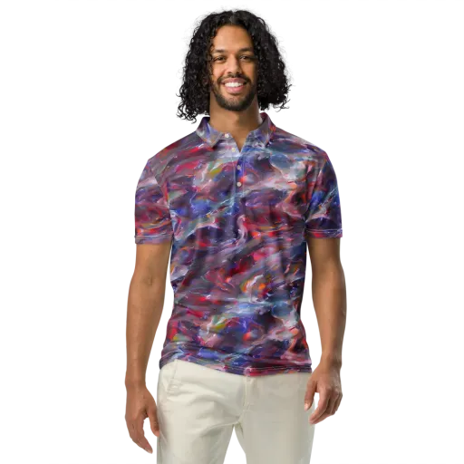 Nihei Nightscape on a Men's Slim Fit Polo Shirt