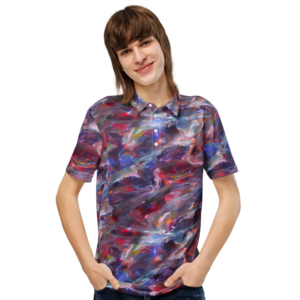 Nihei Nightscape on Men's Slim Fit Polo Shirt — Front