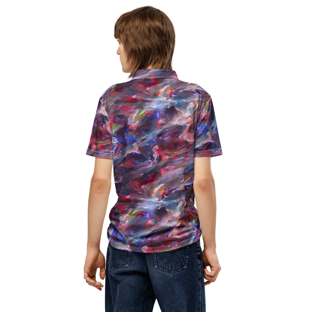 Nihei Nightscape on Men's Slim Fit Polo Shirt — Back