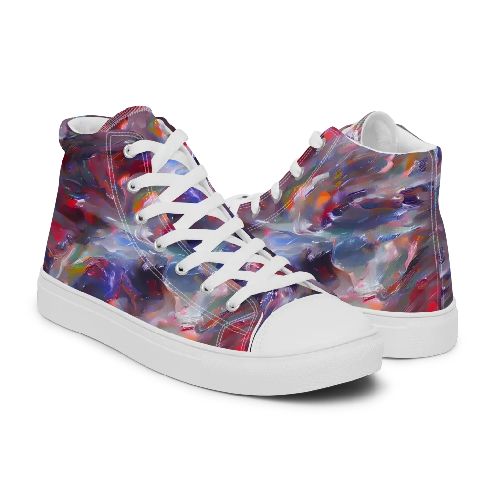 Nihei Nightscape on Men's High Top Canvas Shoes — Right