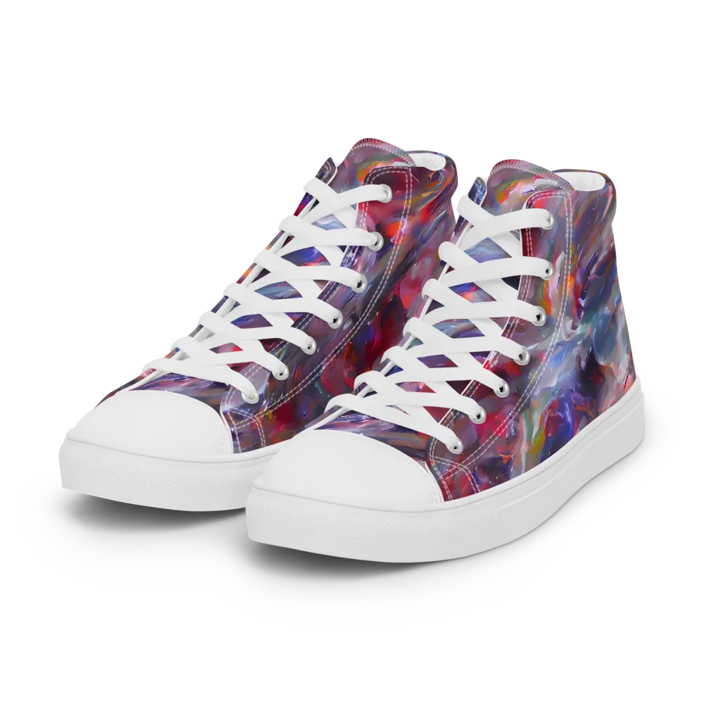 Nihei Nightscape on Women's High Top Canvas Shoes — Left Front