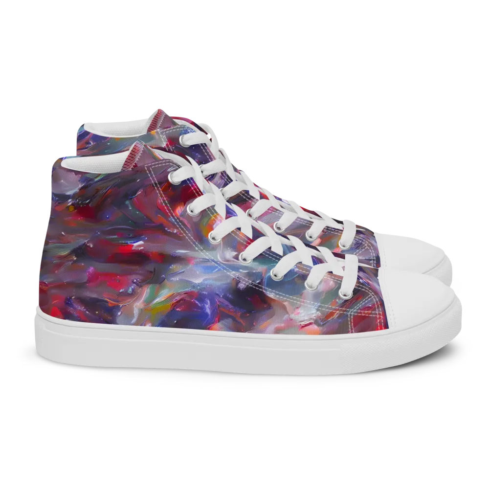 Nihei Nightscape on Women's High Top Canvas Shoes — Right