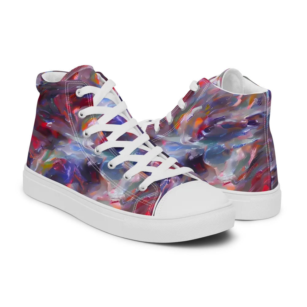 Nihei Nightscape on Women's High Top Canvas Shoes — Right