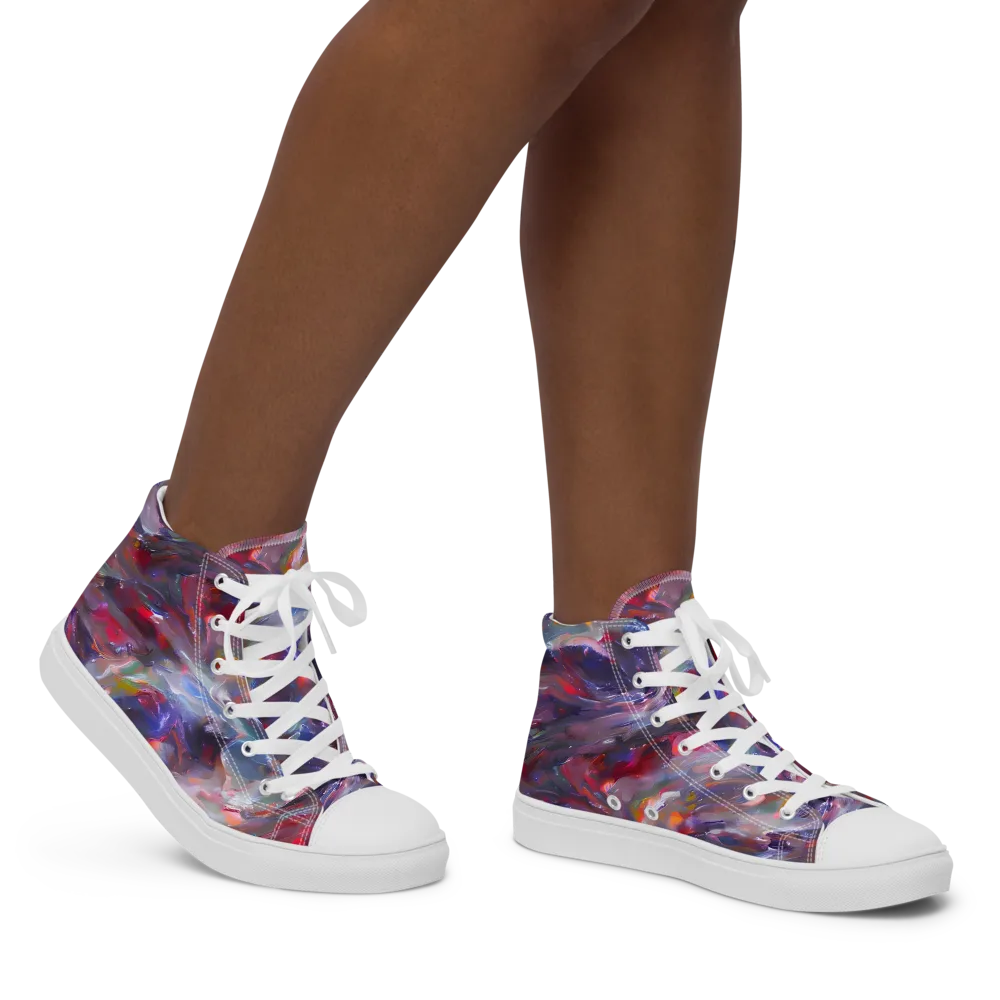 Nihei Nightscape on Women's High Top Canvas Shoes — Right