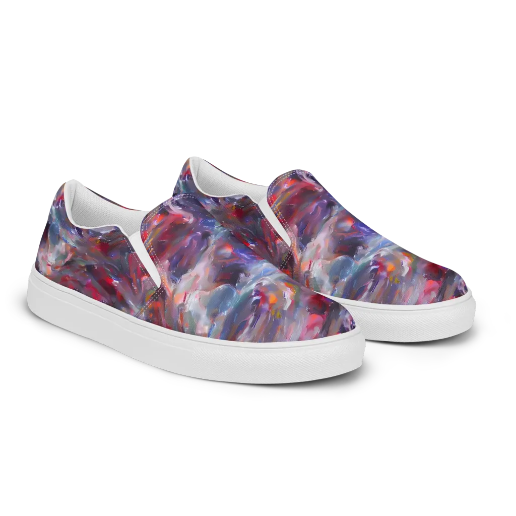 Nihei Nightscape on Men's Slip-On Canvas Shoes — Right Front