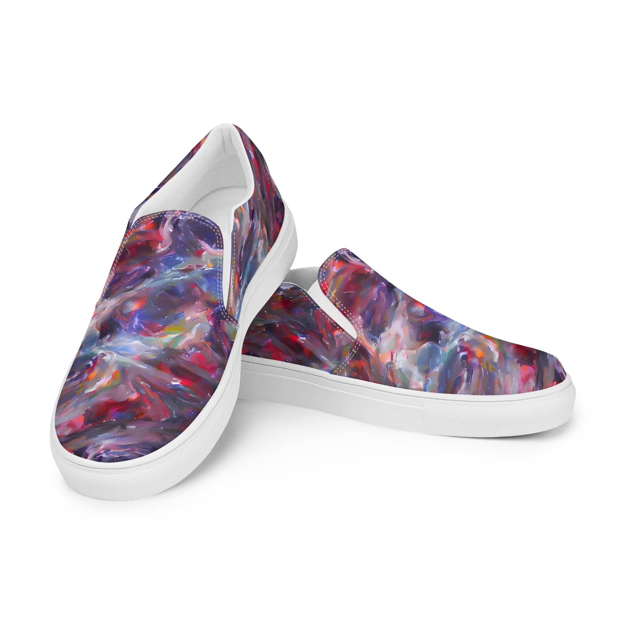 Nihei Nightscape on Men's Slip-On Canvas Shoes — Left Front