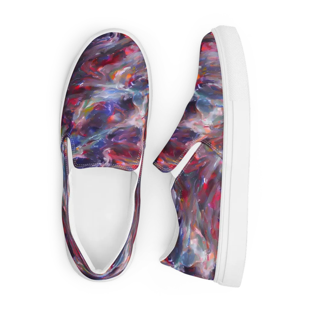 Nihei Nightscape on Men's Slip-On Canvas Shoes — Front