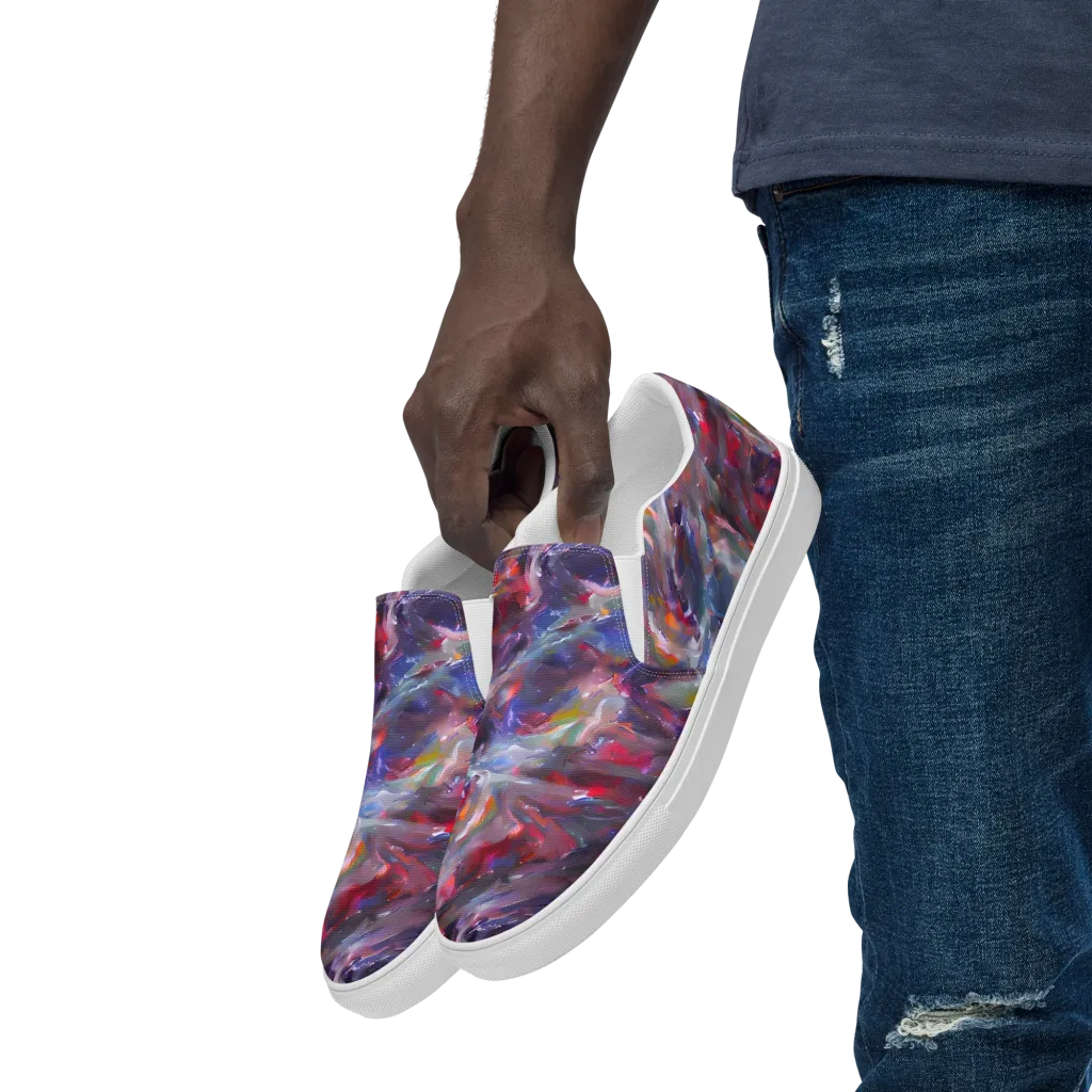 Nihei Nightscape on Men's Slip-On Canvas Shoes — Left Front