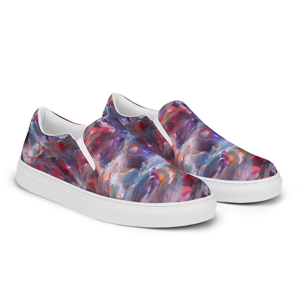 Nihei Nightscape on Women's Slip-On Canvas Shoes — Right Front