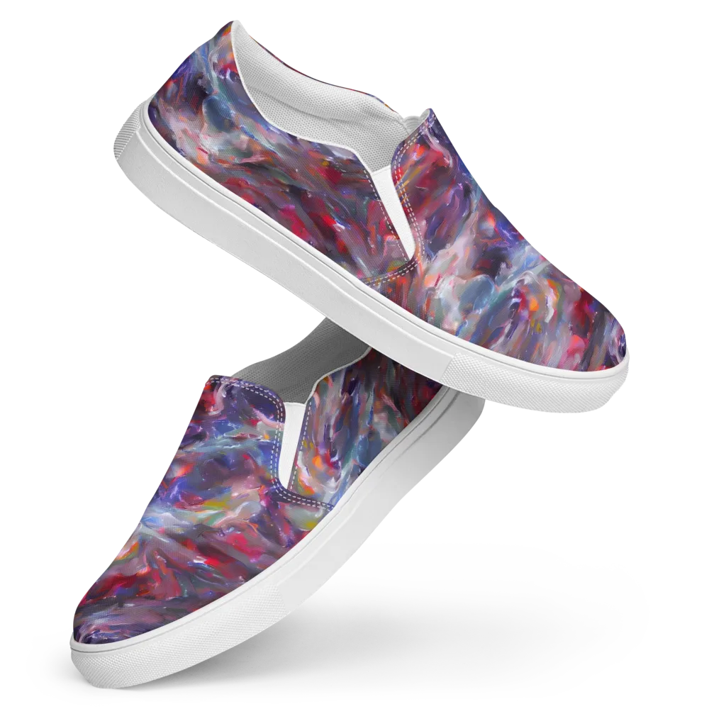Nihei Nightscape on Women's Slip-On Canvas Shoes — Front