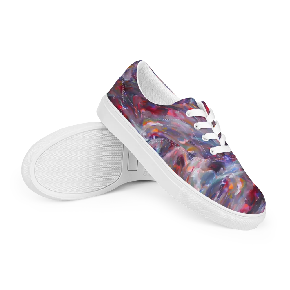 Nihei Nightscape on Men's Lace-Up Canvas Shoes — Right Front