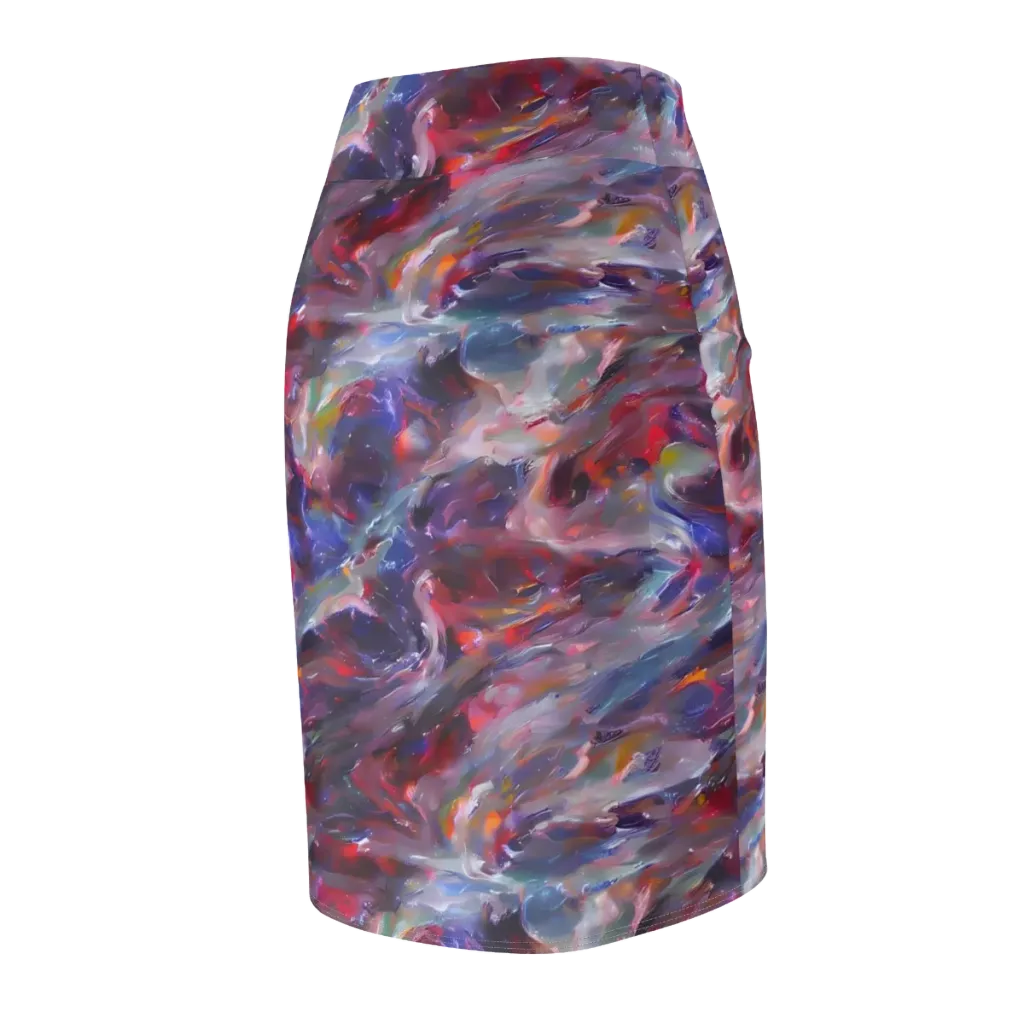 Nihei Nightscape on Pencil Skirt — Back Side