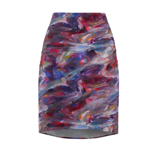 Nihei Nightscape on a Pencil Skirt