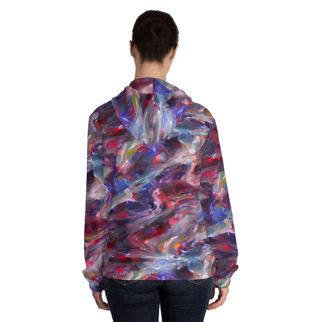 Nihei Nightscape on Women's Full-Zip Hoodie — Back On Person