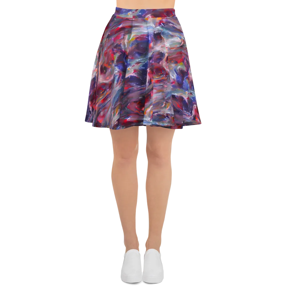 Nihei Nightscape on Skater Skirt — Front