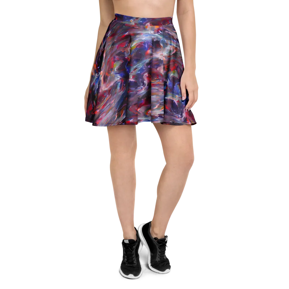 Nihei Nightscape on Skater Skirt — Front