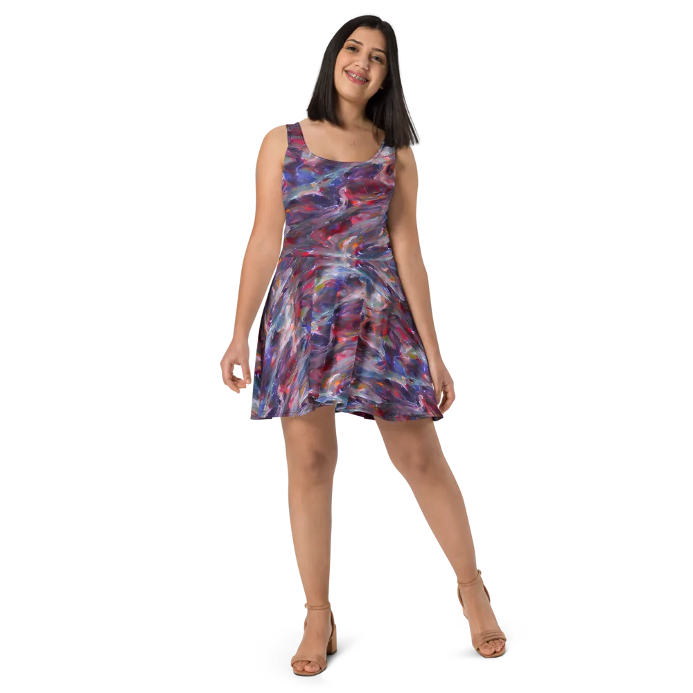 Nihei Nightscape on Skater Dress — Front