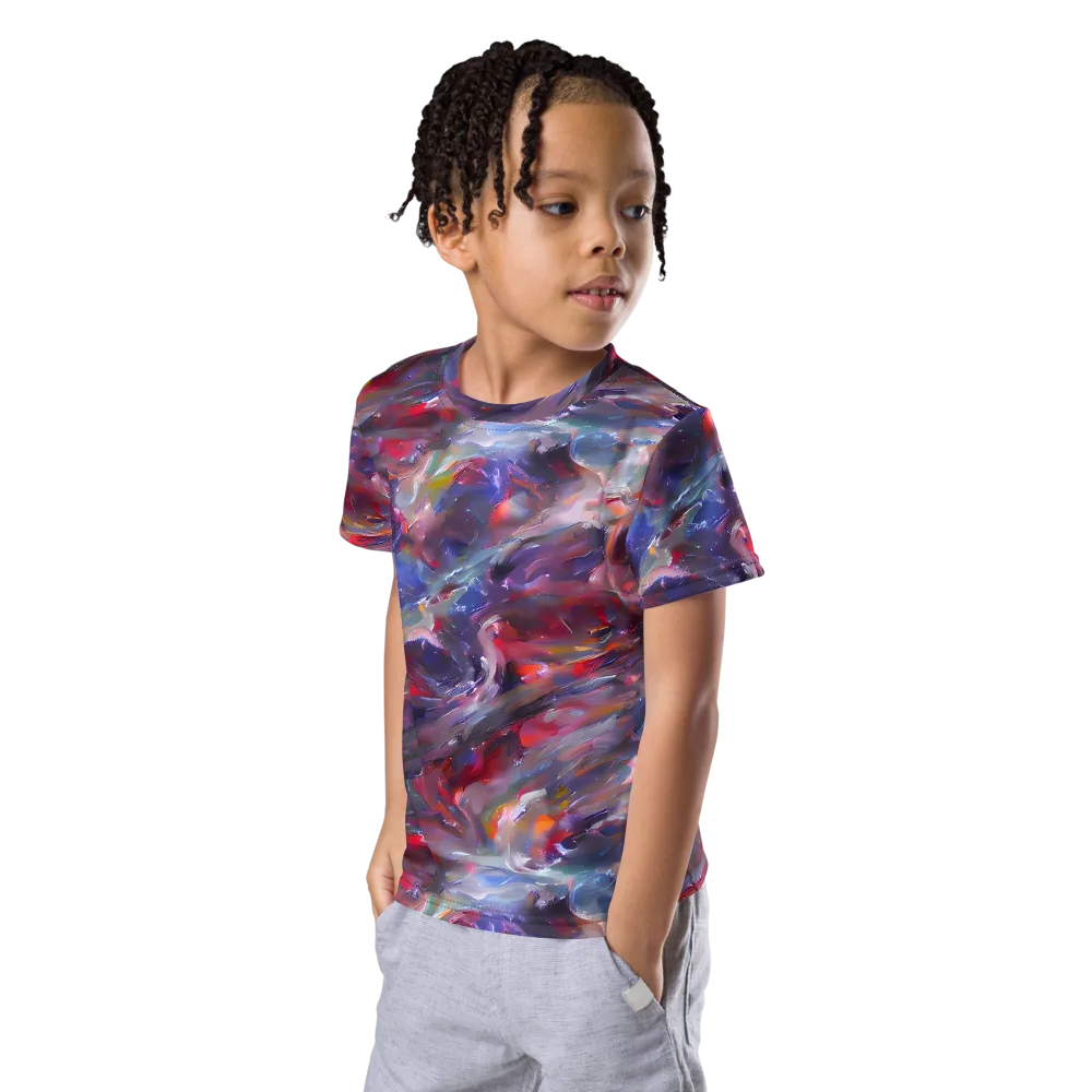 Nihei Nightscape on Kids Crew Neck T-Shirt — Left Front
