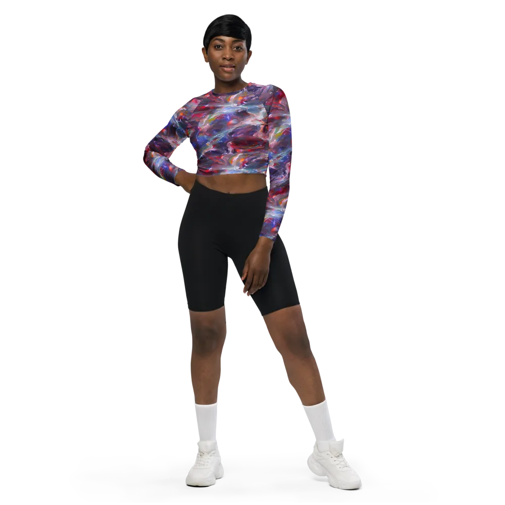 Nihei Nightscape on Long Sleeve Crop Top — Front