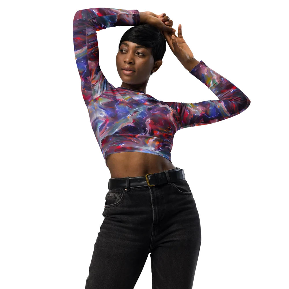 Nihei Nightscape on Long Sleeve Crop Top — Front