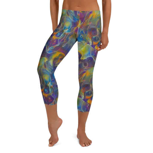 Brown's Chaos on a Capri Leggings