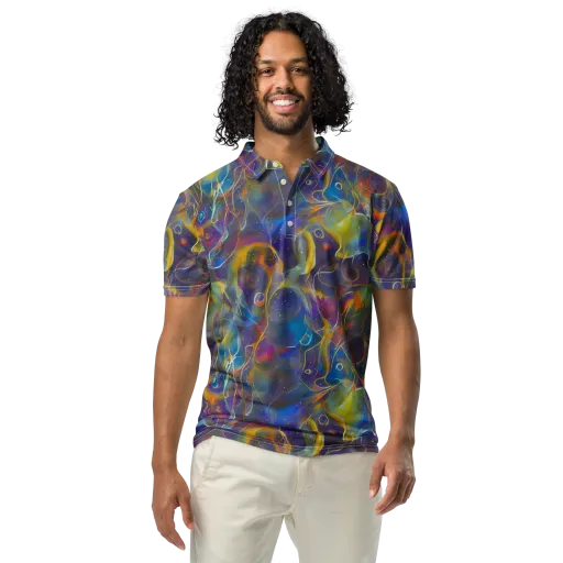 Brown's Chaos on a Men's Slim Fit Polo Shirt