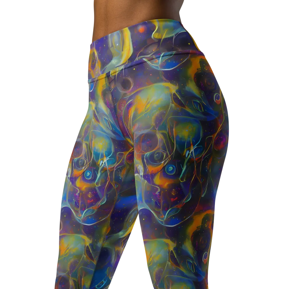 Brown's Chaos on Yoga Leggings — Left Front